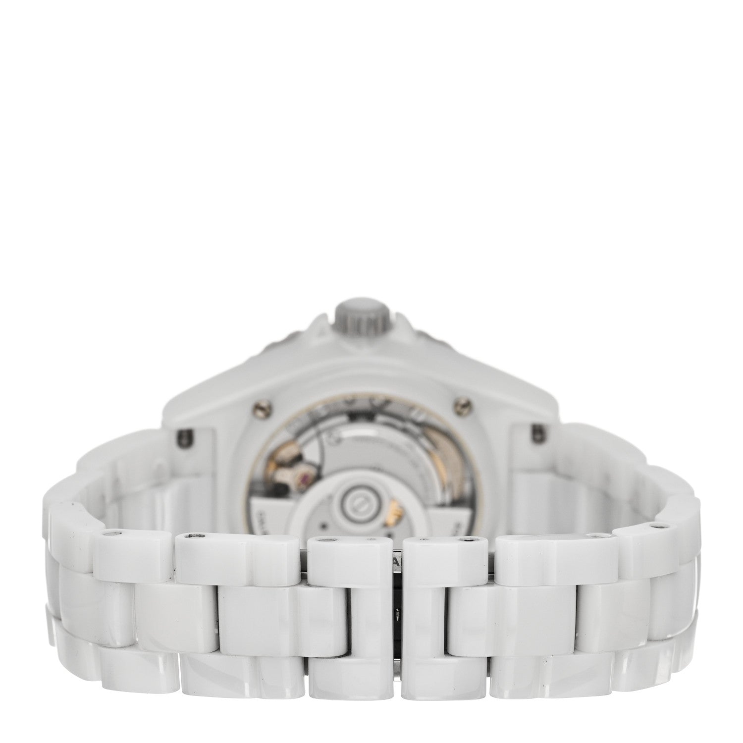 Chanel Stainless Steel Ceramic Diamond 38mm J12 Automatic Watch White 3 of 5