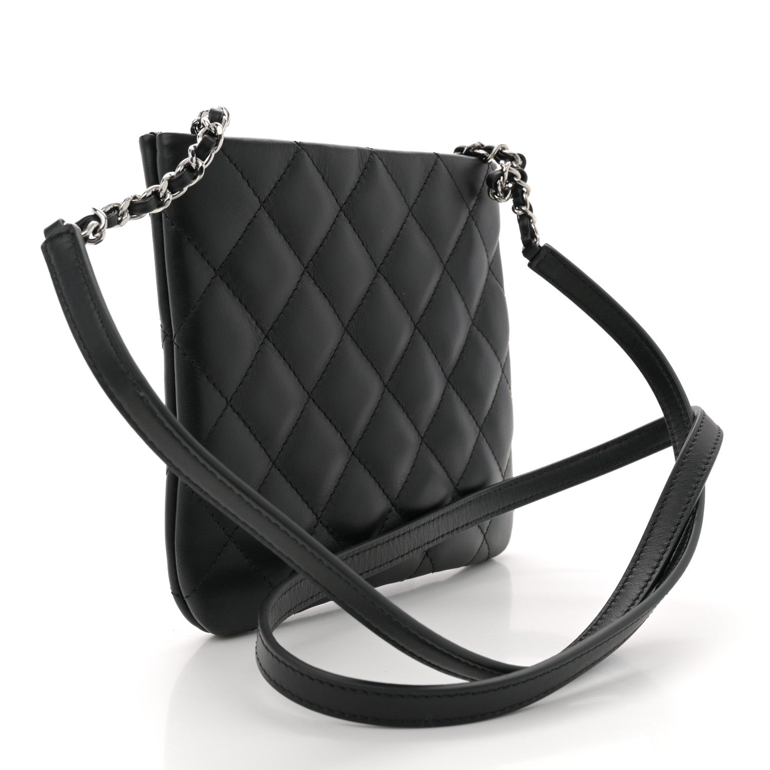 Chanel Lambskin Quilted Crossbody Bag Black 3 of 10