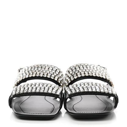 Gucci Napa Crystal Sandal 37 Black 2 of 8