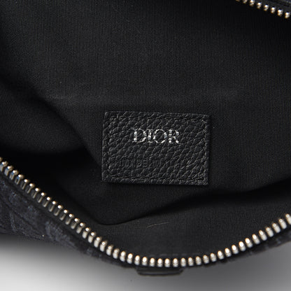 Christian Dior Oblique Mens Saddle Bag Black 8 of 9