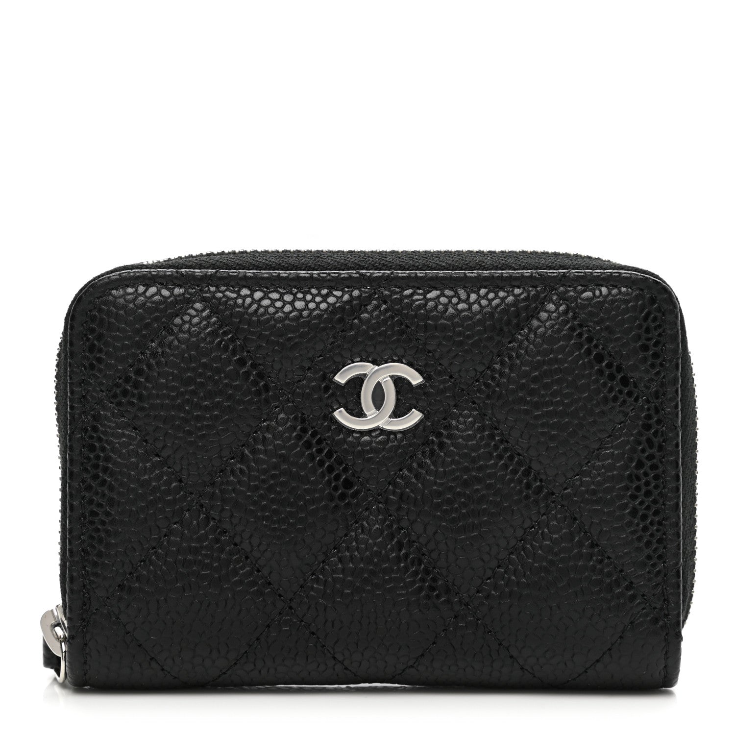 Chanel Caviar Quilted Zip Coin Purse Black 1 of 7
