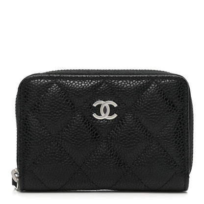 Chanel Caviar Quilted Zip Coin Purse Black 1 of 7