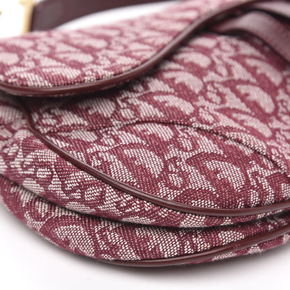Christian Dior Monogram Saddle Bag Burgundy 8 of 9