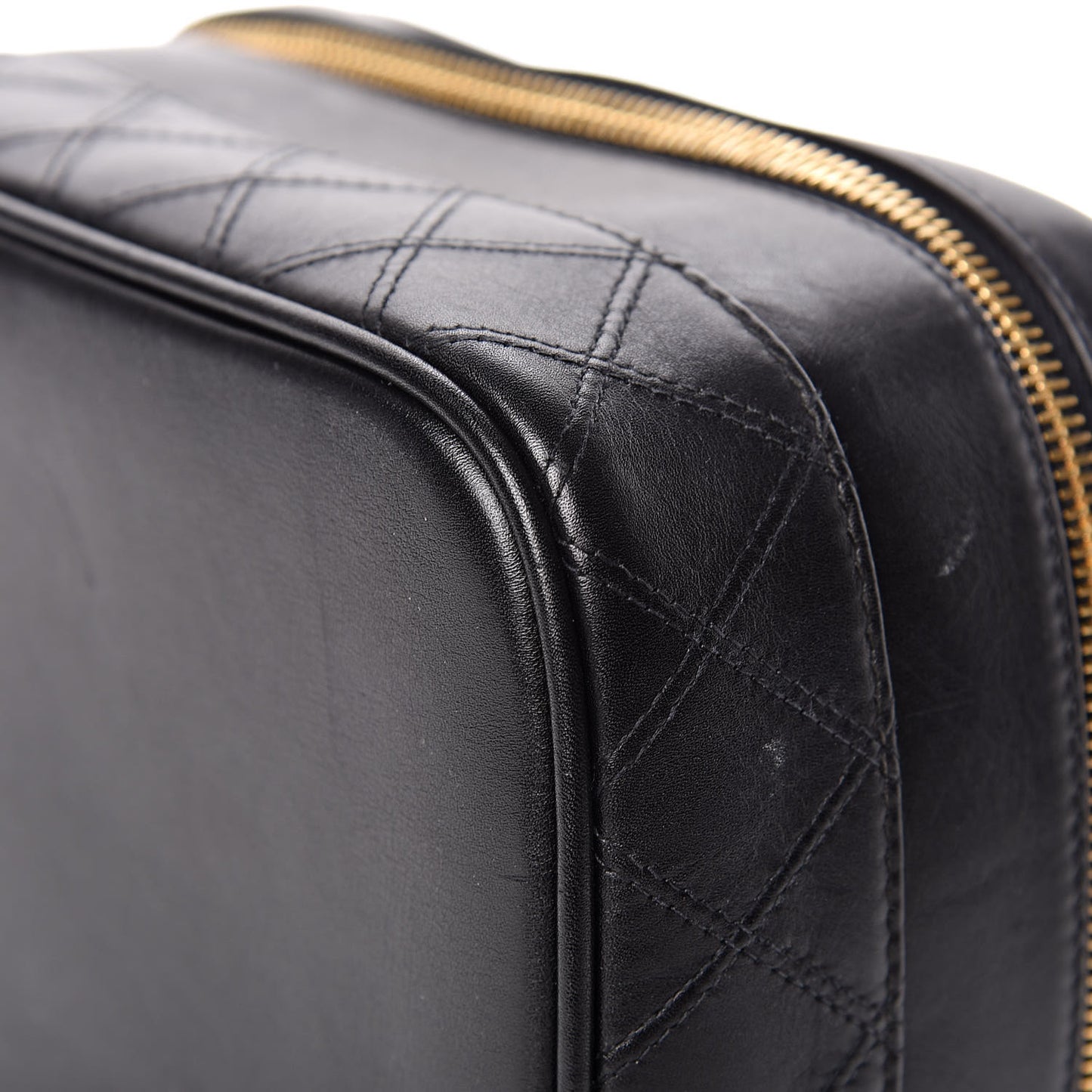 Calfskin Vanity Cosmetic Bag Black