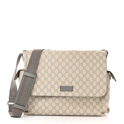 Gucci GG Plus Monogram Messenger Diaper Bag Ecru Grigio 3 of 13