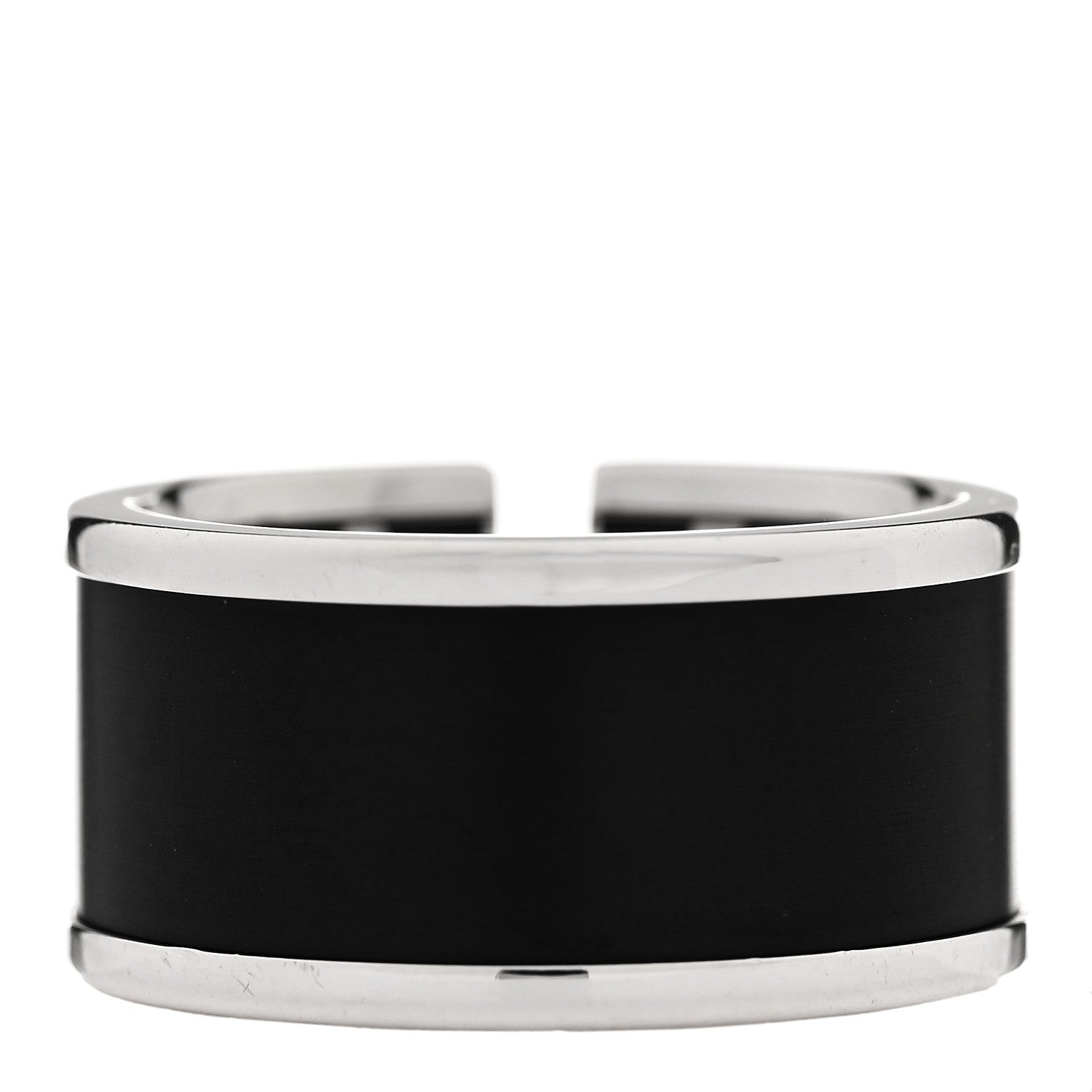 Tiffany Sterling Silver Black Ceramic T Cutout Ring 54 7 3 of 4