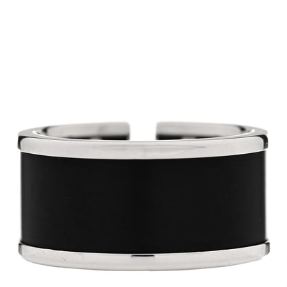 Tiffany Sterling Silver Black Ceramic T Cutout Ring 54 7 3 of 4