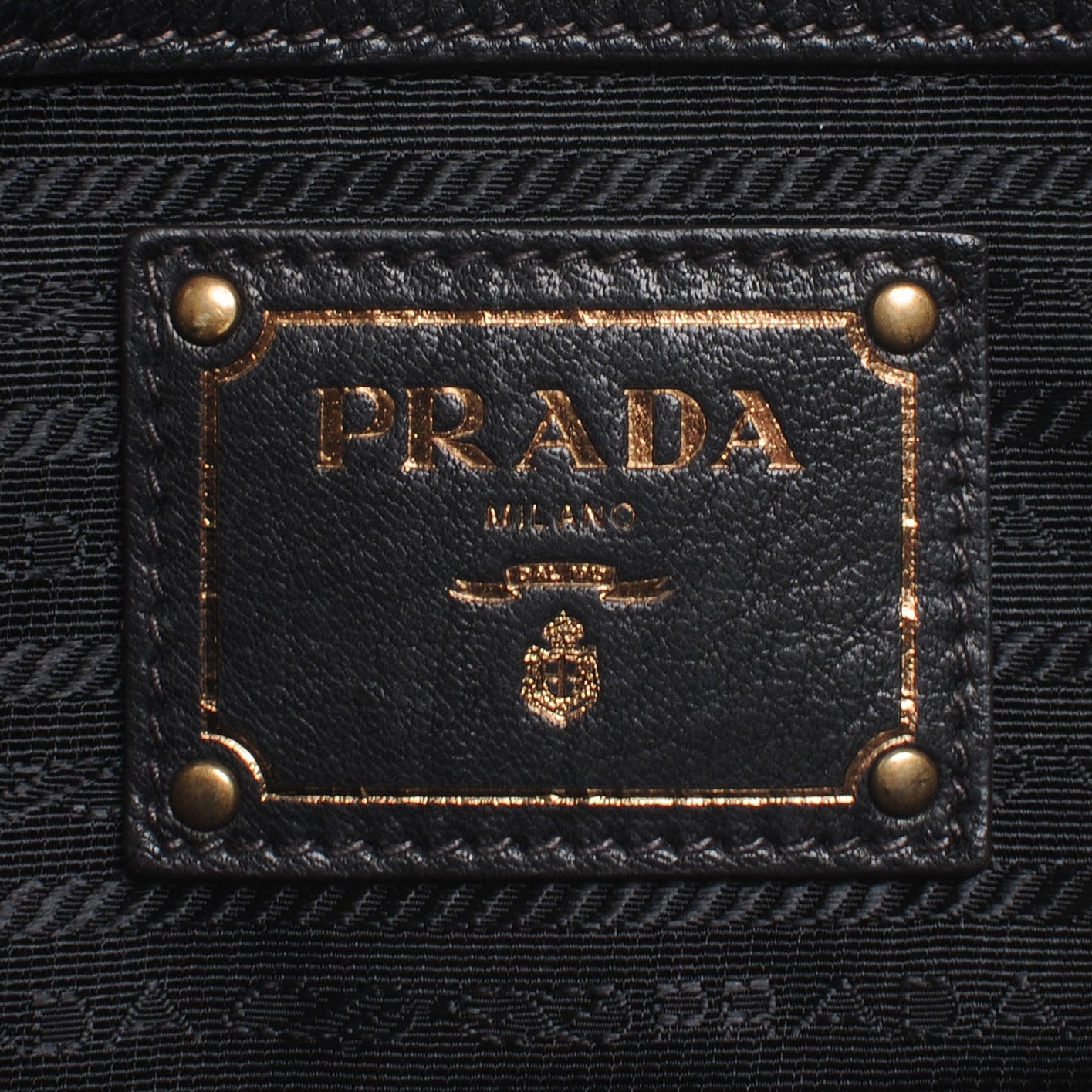 Prada Deerskin Zipper Detail Tote Black 6 of 8