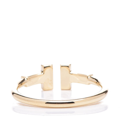 Tiffany 18K Yellow Gold Diamond T Wire Ring 54 7 3 of 4