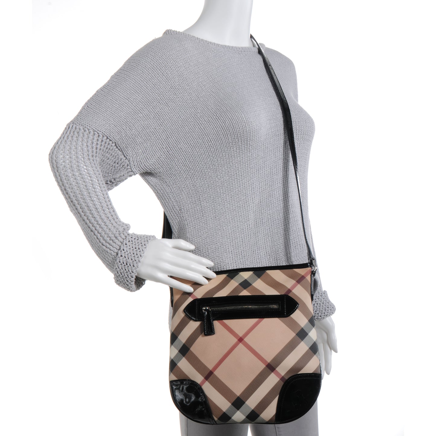 Supernova Check Small Dryden Crossbody Bag Black