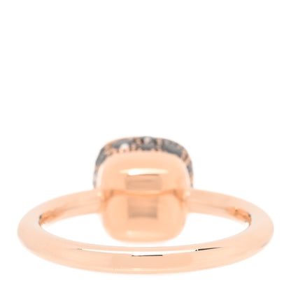 Pomellato 18K Rose Gold Black Diamond Nudo Solitaire Ring 49 5 3 of 4