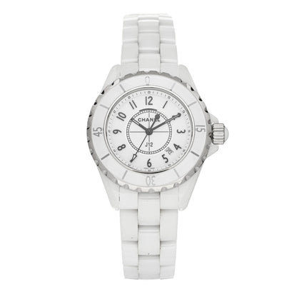 Chanel Stainless Steel Ceramic 33mm J12 Quartz Watch White 1 of 5