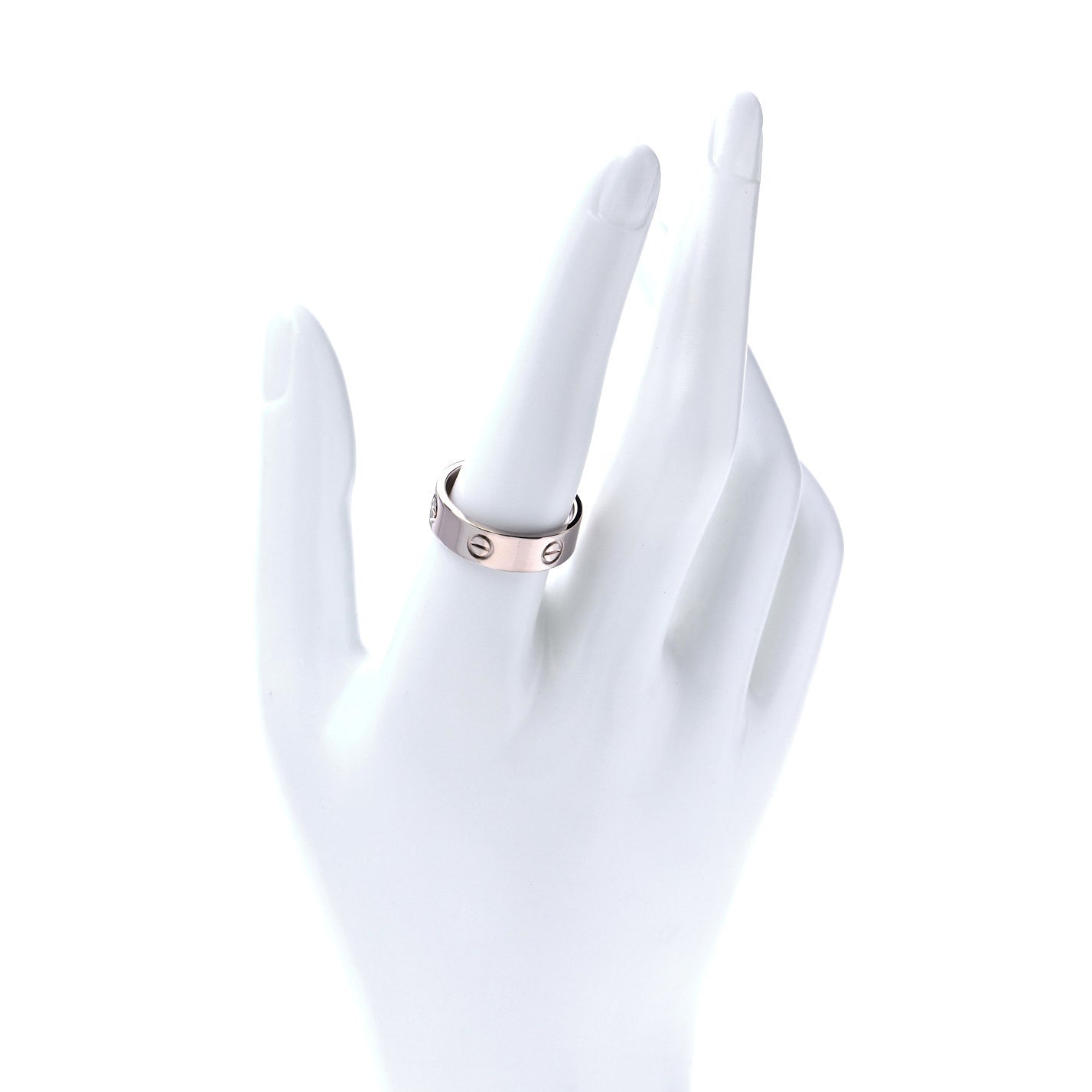 18K White Gold 5.5mm LOVE Ring 58 8.25