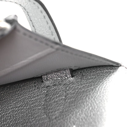 Hermes Metallic Chevre Chamkilight Kelly Wallet To Go Argent 7 of 13