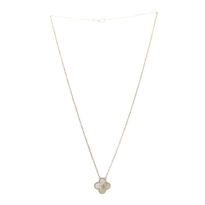 Van Cleef & Arpels 18K Yellow Gold Diamond Yellow Mother of Pearl Vintage Alhambra Pendant Necklace 3 of 7