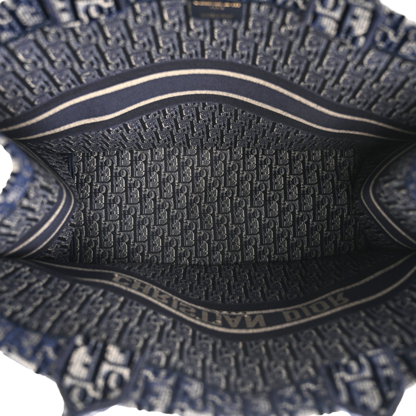 Oblique Velvet Large Book Tote Blue Multicolor