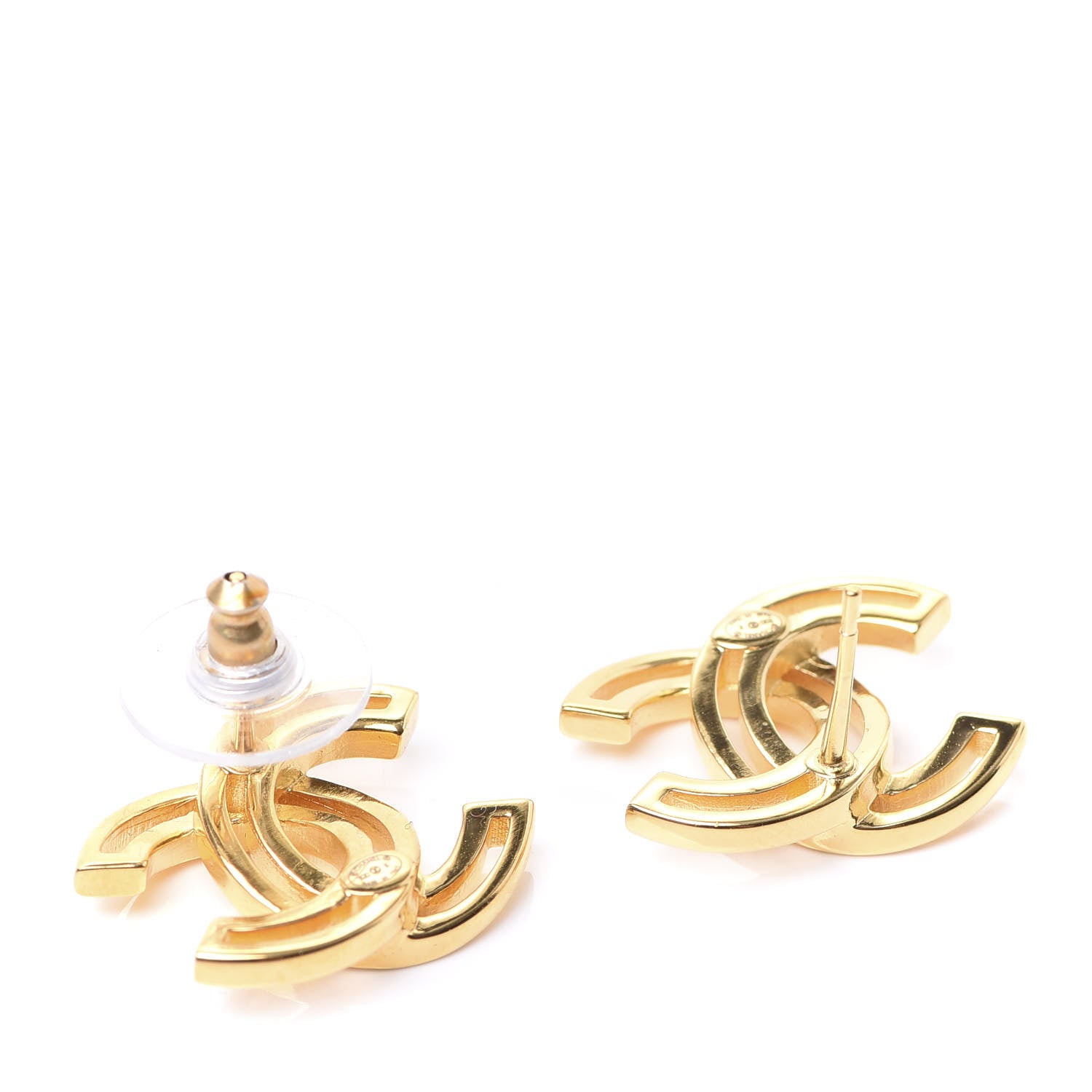 Chanel Metal Obazine CC Earrings Gold 3 of 6