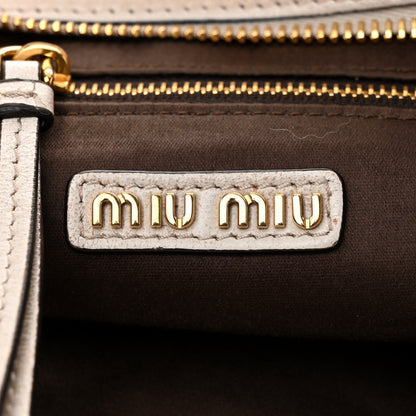 Miu Miu Nappa Old Hook Shoulder Bag Sabbia White 6 of 13