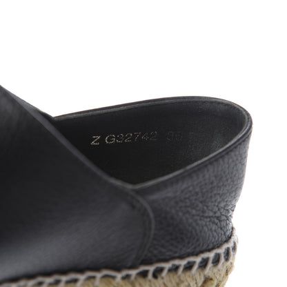 Chanel Grained Calfskin CC Espadrilles 36 Black 9 of 10