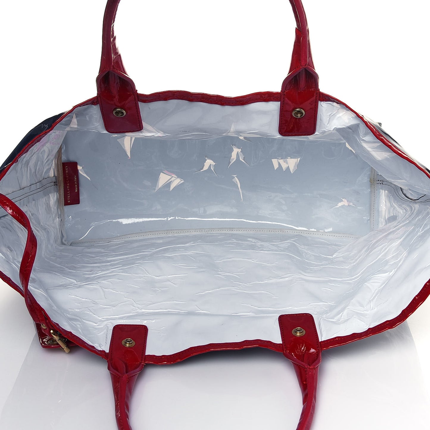 PVC Sailboat Tote Blue Red White