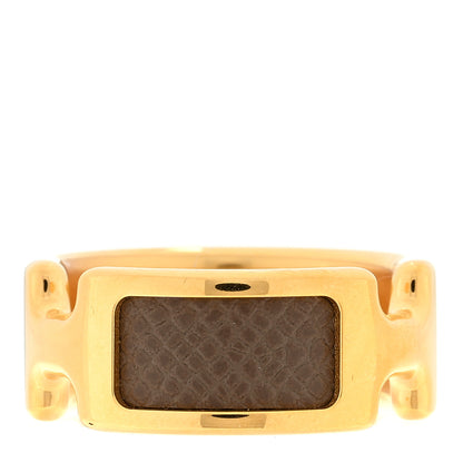 Hermes Madame Calfskin Olympe Ring L 56 7.5 Etoupe 1 of 4