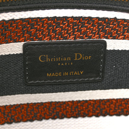 Christian Dior Canvas Embroidered Medium Lady D-Lite Ecru Multicolor 6 of 12