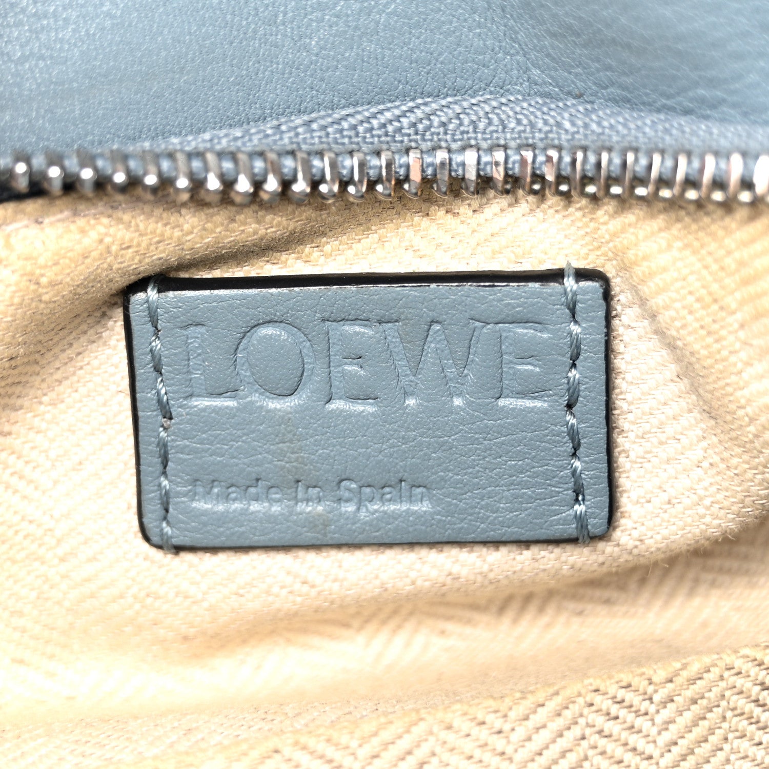Loewe Calfskin Small Puzzle Bag Stone Blue 6 of 16