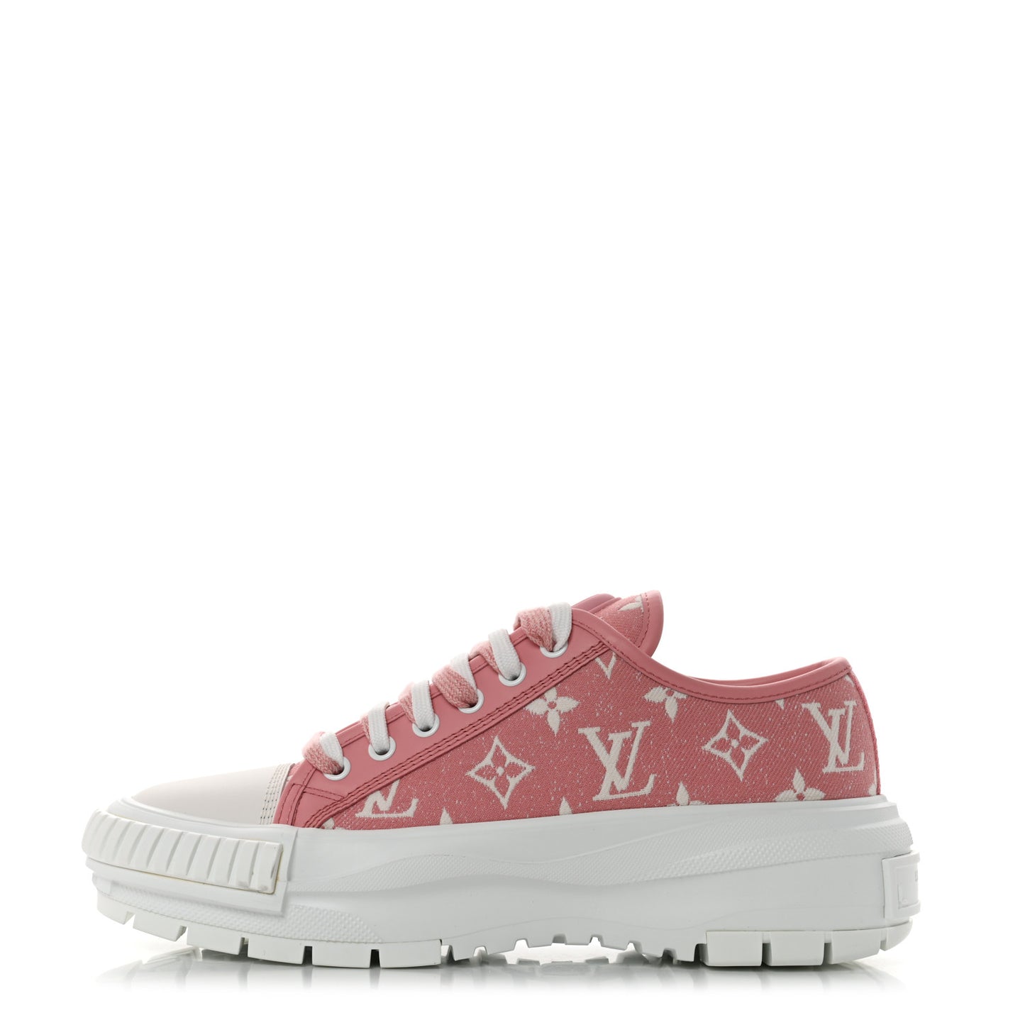 Denim Monogram Squad Sneakers 37.5 Pink