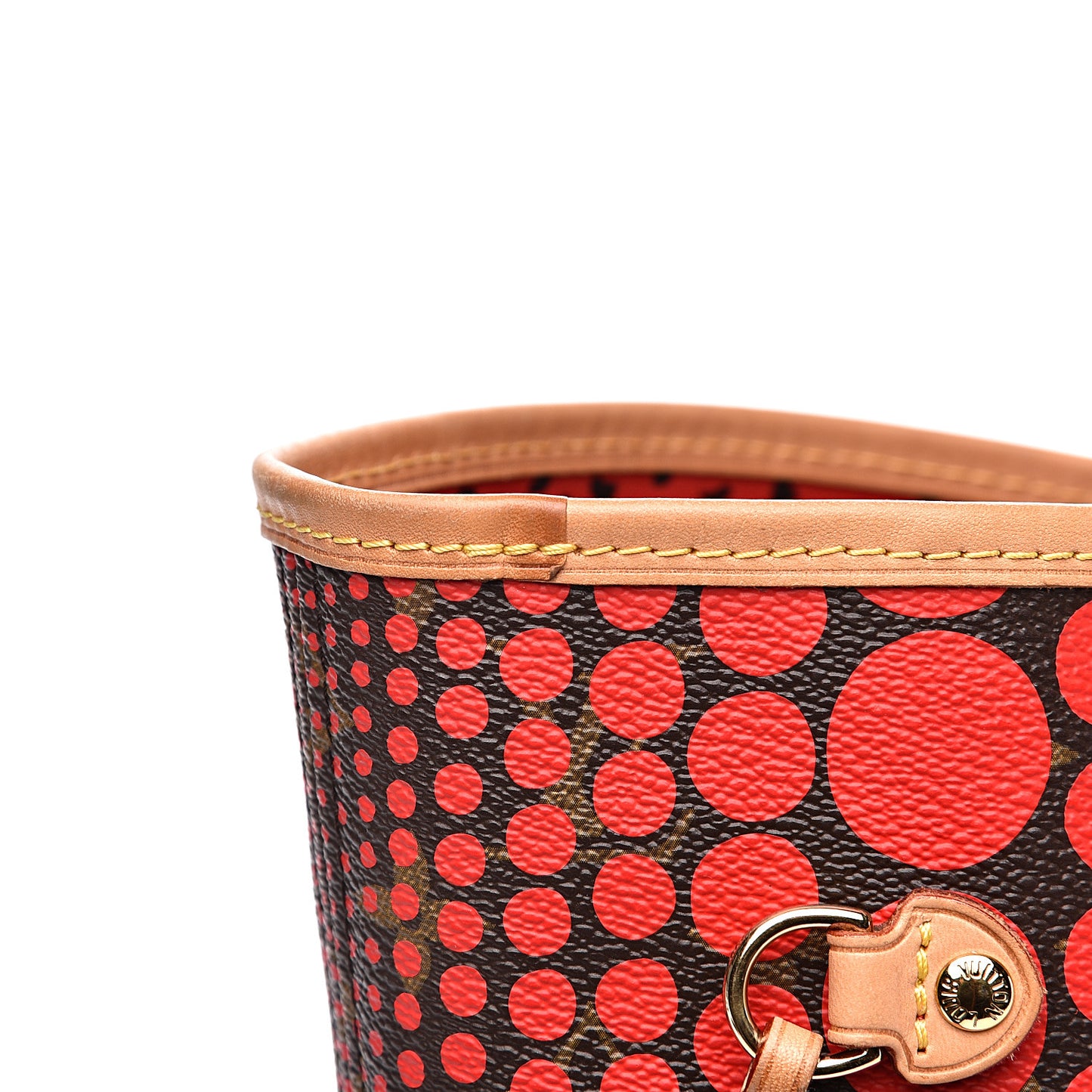 Monogram Kusama Waves Neverfull MM Red