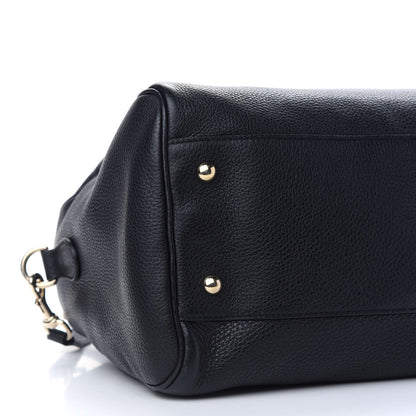 Gucci Calfskin Bamboo Medium Shopper Boston Black 8 of 11