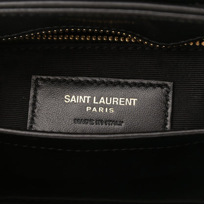 Saint Laurent Calfskin Y Quilted Monogram Toy Loulou Crossbody Bag Black 7 of 9