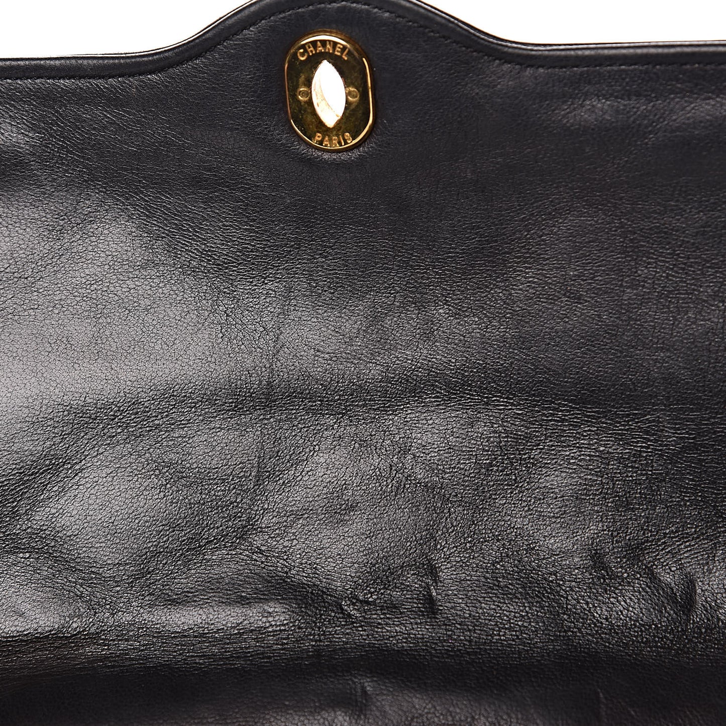 Lambskin Quilted Medium Double Flap Bag Black