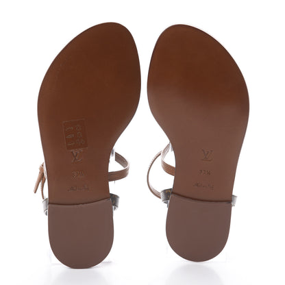 Louis Vuitton Monogram Wayside Flat Sandals 37.5 Gold 5 of 7