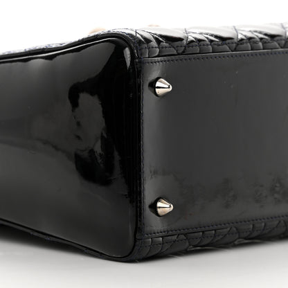 Christian Dior Patent Cannage Medium Lady Dior Black 9 of 12