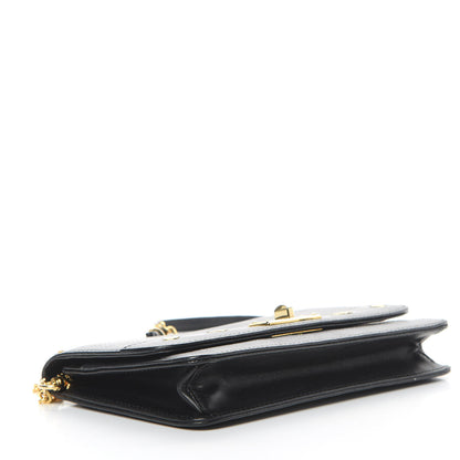 MCM Grained Calfskin Studded Crossbody Bag Black 4 of 15