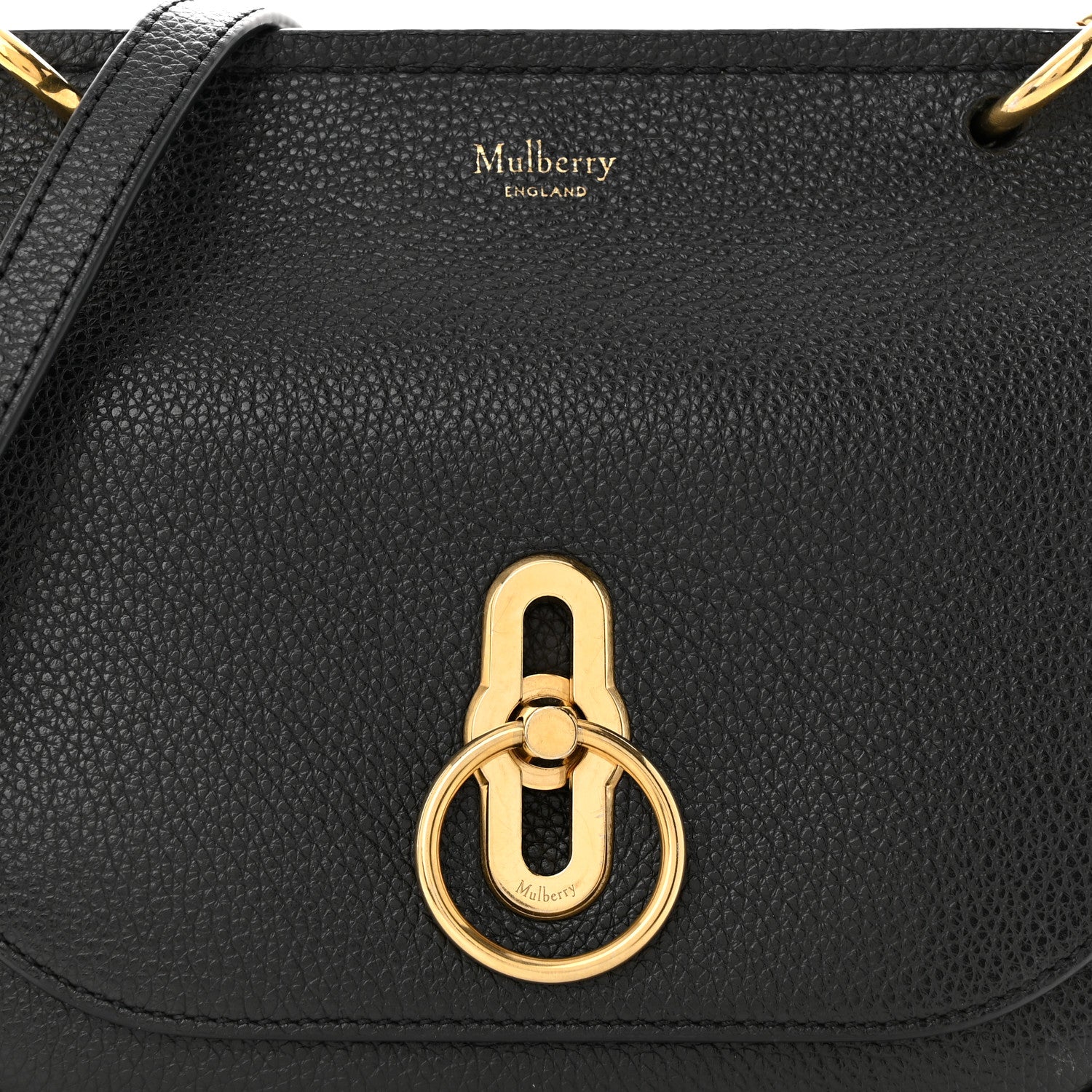 Mulberry Small Classic Grain Calfskin Small Amberley Satchel Black 7 of 11