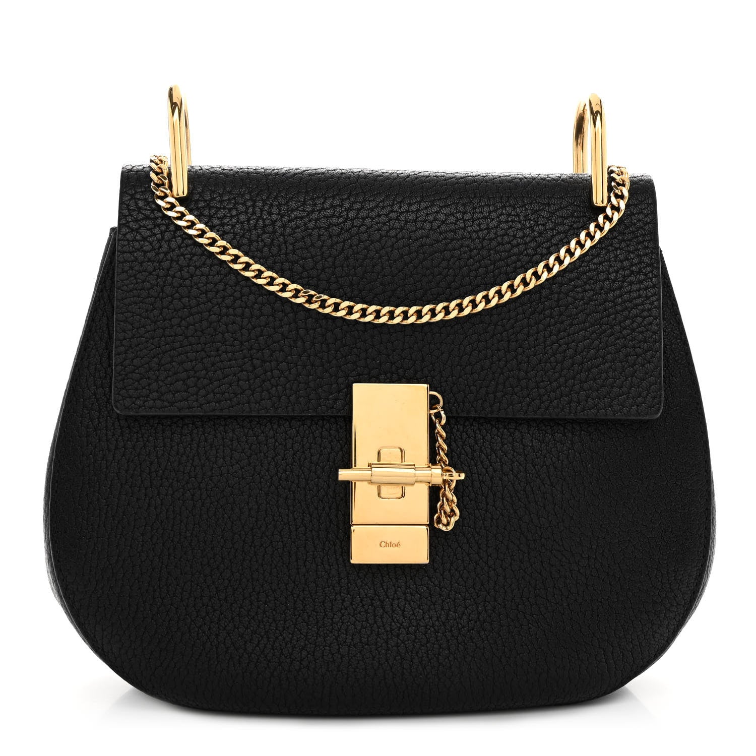 Chloe Grained Lambskin Drew Shoulder Bag Black 1 of 10