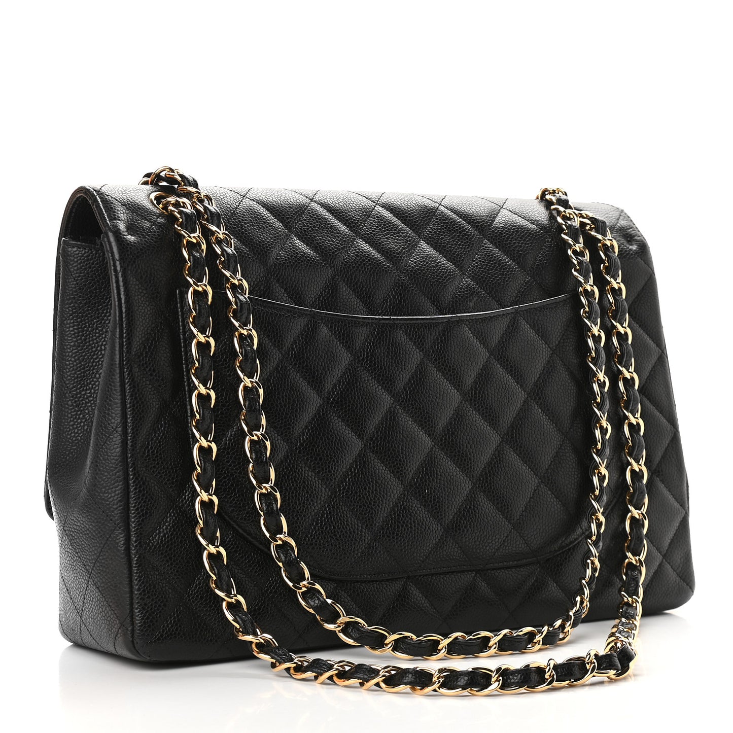 Caviar Quilted Maxi Single Flap Black