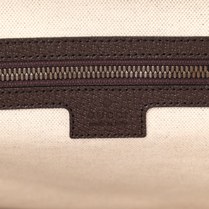 Gucci Suede Jumbo GG Debossed Textured Dollar Calfskin Savoy Travel Bag Wood Brown Chocolate 5 of 9