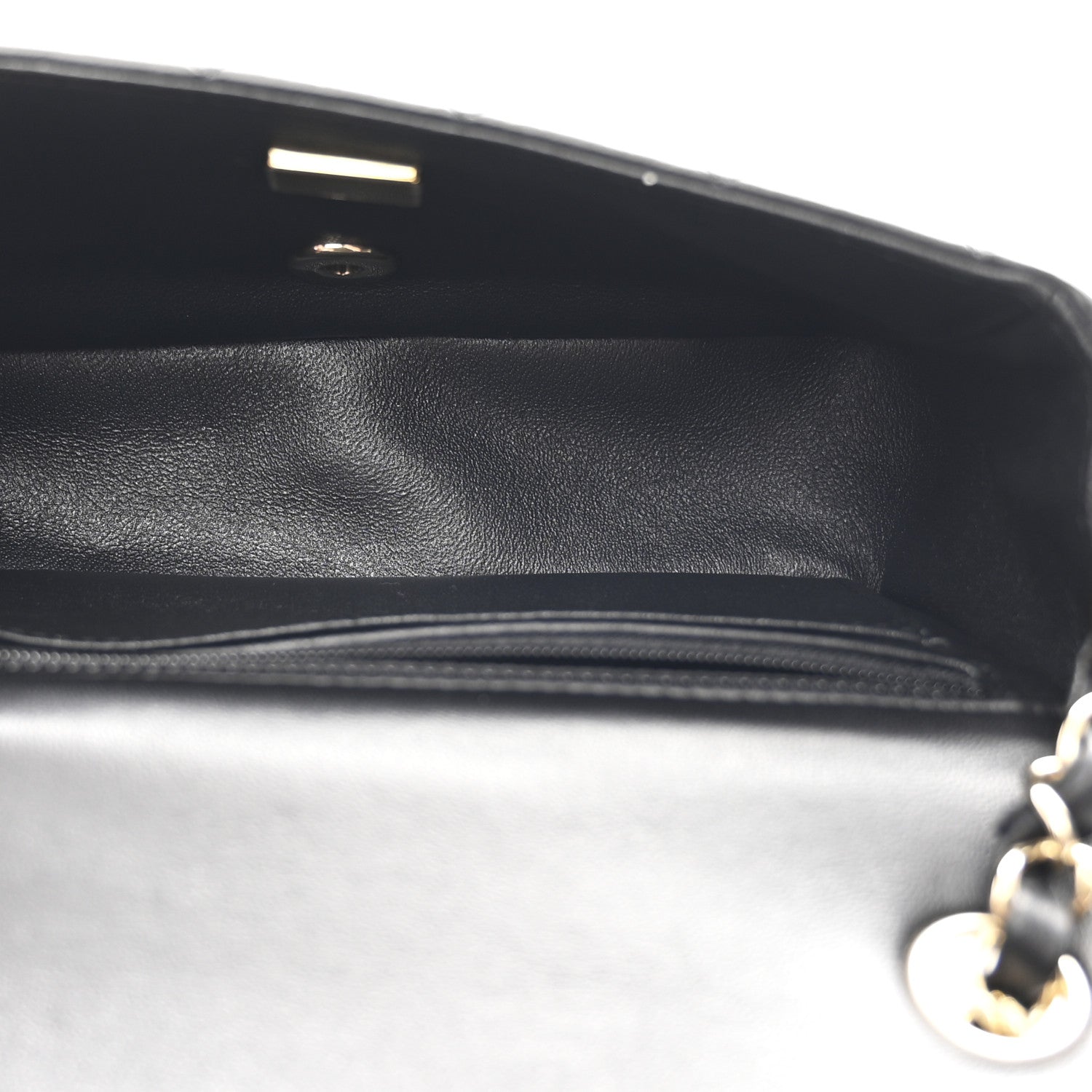 Chanel Lambskin Quilted Mini Rectangular Flap Black 1855823