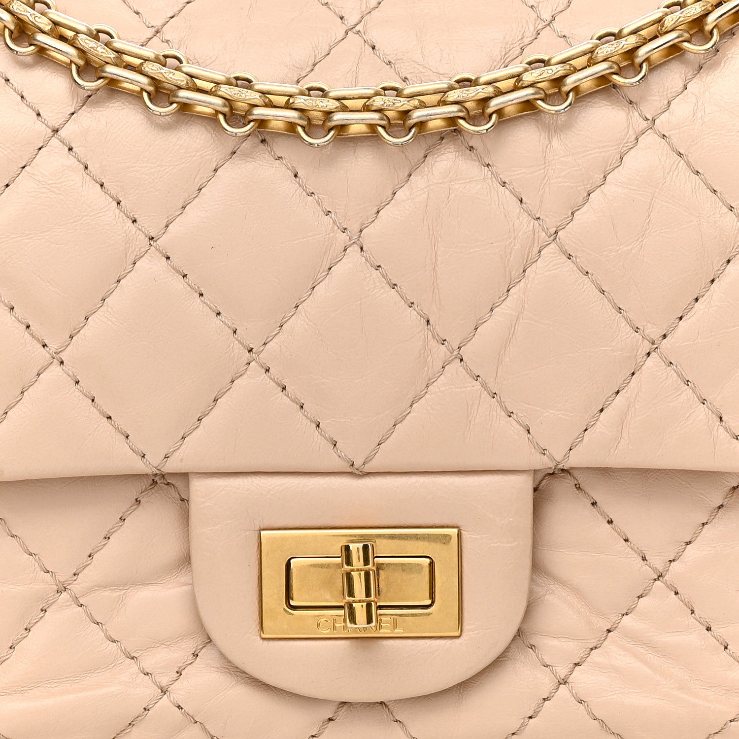 Chanel Aged Calfskin Quilted 2.55 Reissue 225 Flap Beige 8 of 10