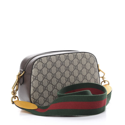 Gucci GG Supreme Monogram Web Neo Vintage Shoulder Bag Beige New Acero Crop 2 of 9