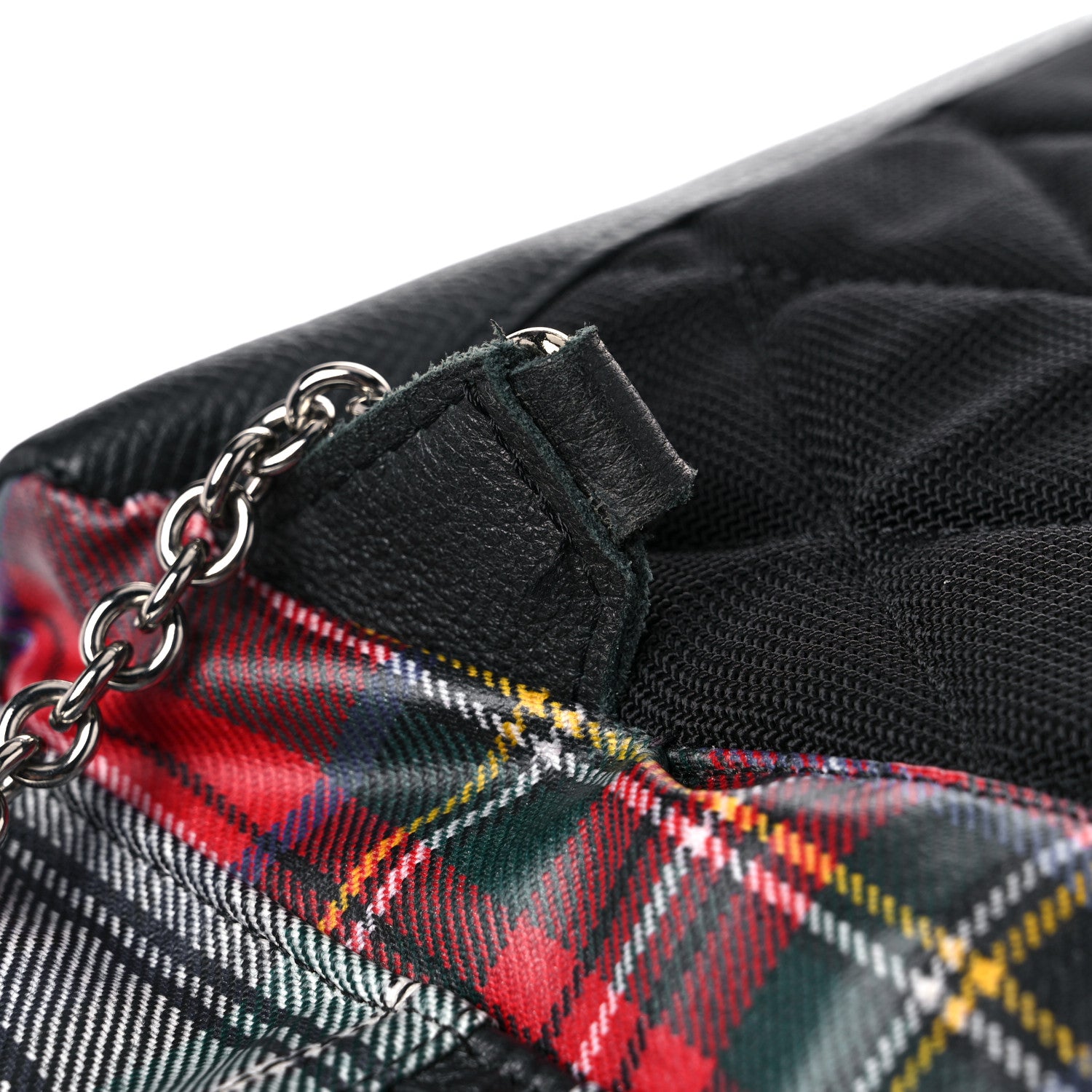 Burberry Laminated Tartan Patchwork Medium Rucksack Backpack Military Red 16 of 18