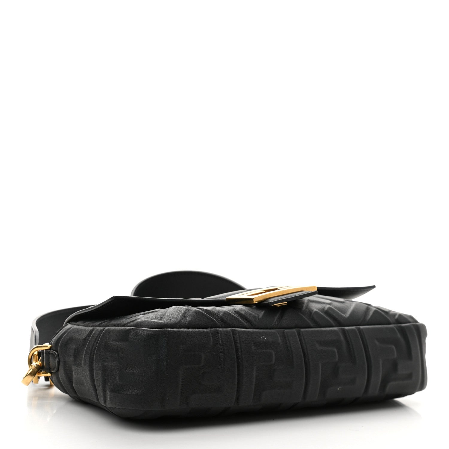 Fendi Nappa FF 1974 Embossed Baguette Black 4 of 12