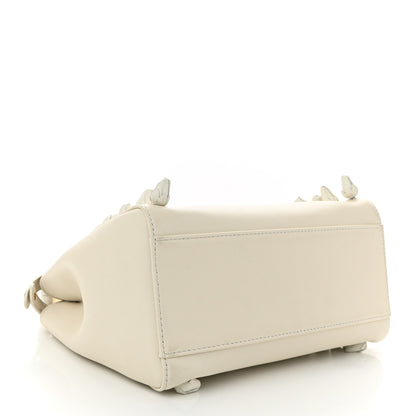 Fendi Nappa Rosebud Mini Peekaboo Iconic Satchel Bianco 4 of 10
