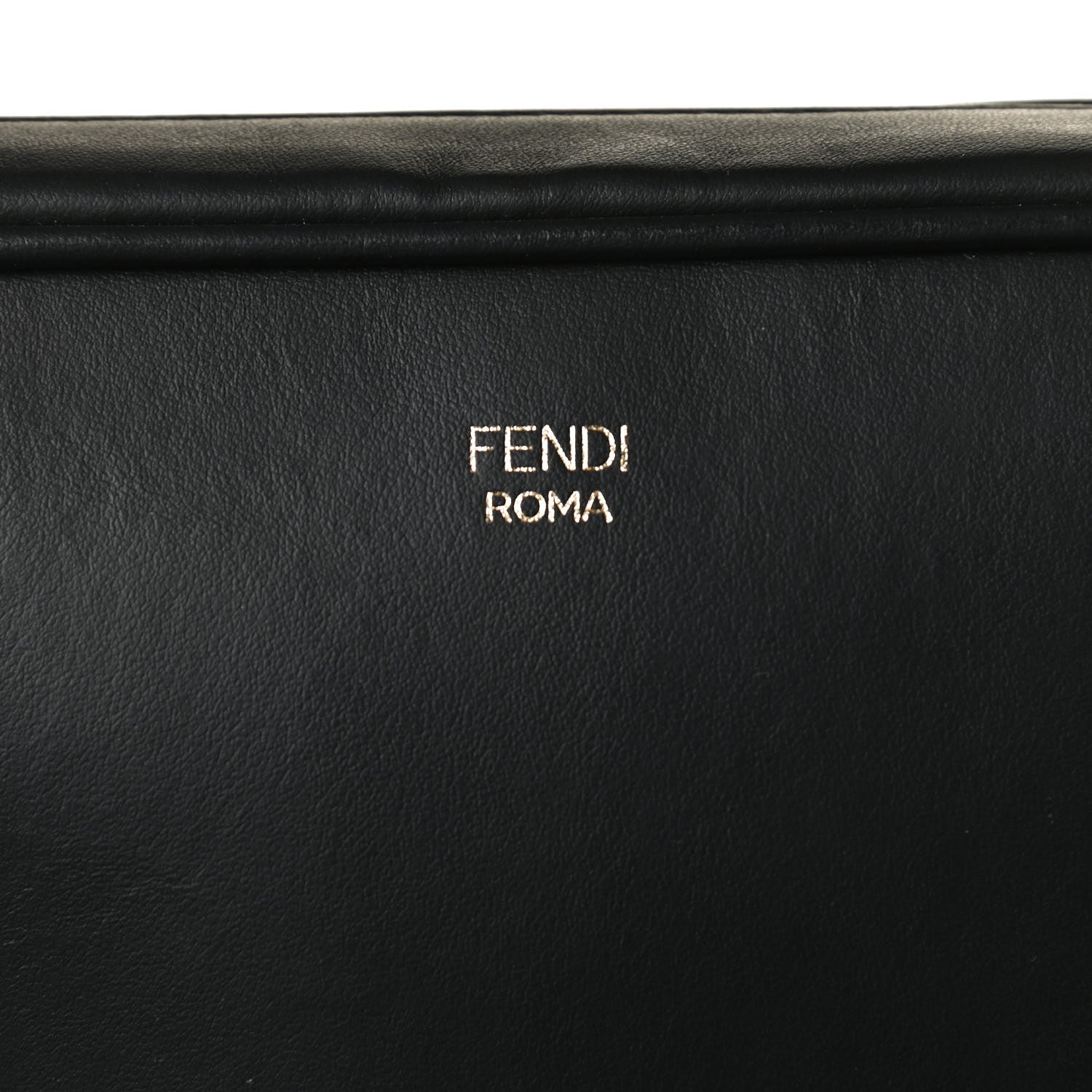 Fendi Vitello Century Bi-Color FF 1974 Embossed Mini Camera Case Maya Black 14 of 15