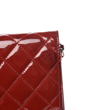 Chanel Patent Quilted Brilliant Wallet On Chain WOC Red 11 of 13