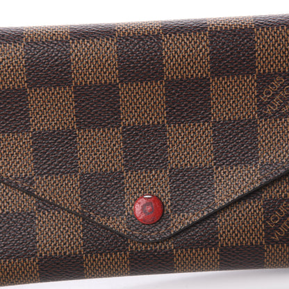 Louis Vuitton Damier Ebene Josephine Wallet Red 9 of 11