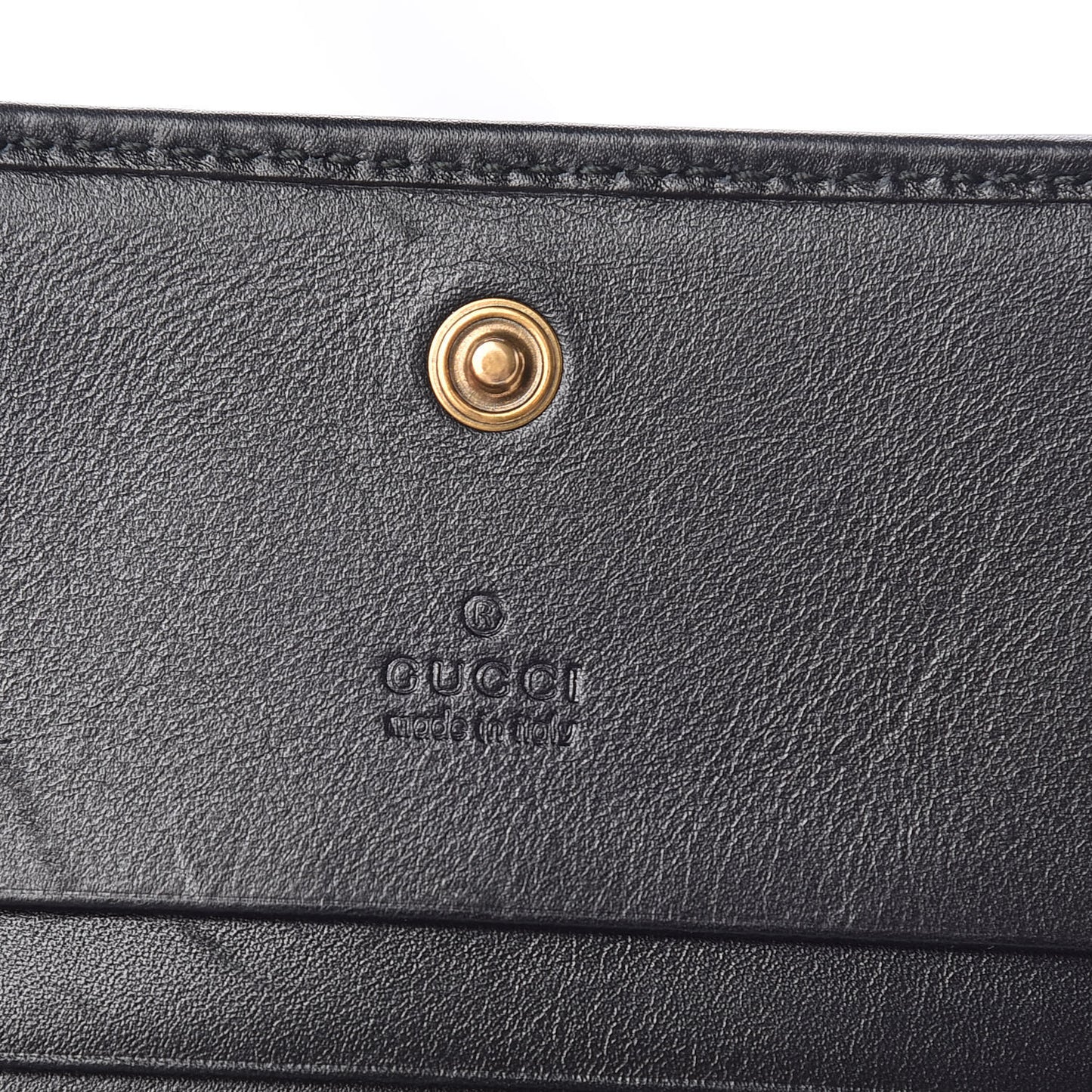 Calfskin Matelasse GG Marmont Card Case Black