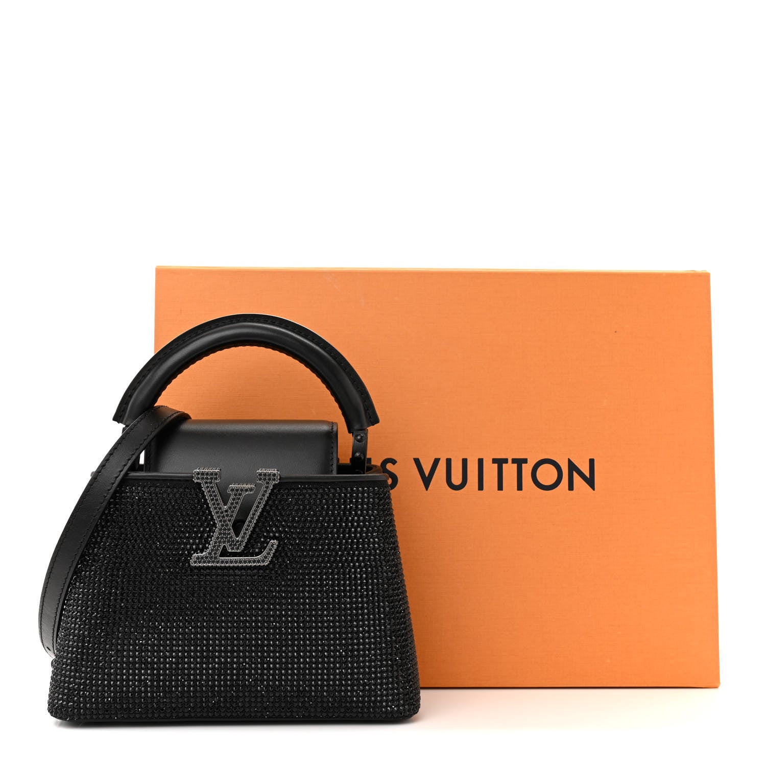 Louis Vuitton Swarovski Calfskin Capucines Mini Black 11 of 11